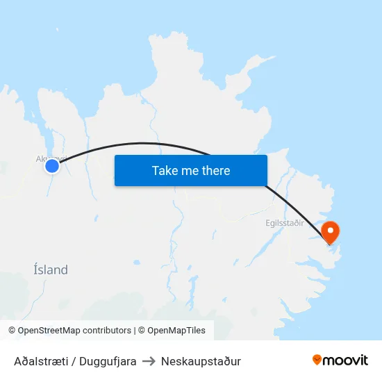 Aðalstræti / Duggufjara to Neskaupstaður map