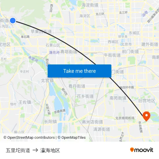 五里坨街道 to 瀛海地区 map