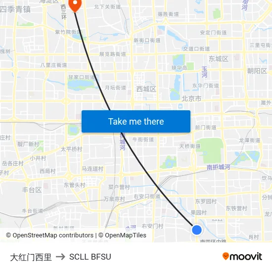 Dahongmen West to SCLL BFSU map