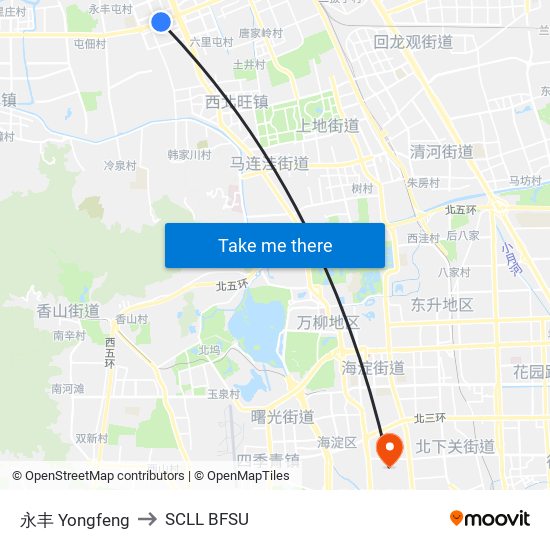 永丰 Yongfeng to SCLL BFSU map