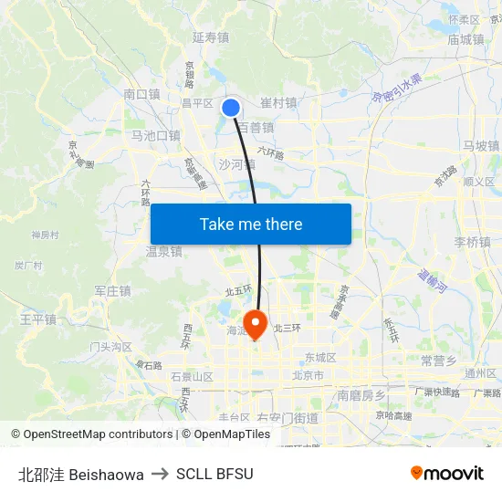北邵洼 Beishaowa to SCLL BFSU map