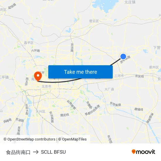 Food Street South to SCLL BFSU map