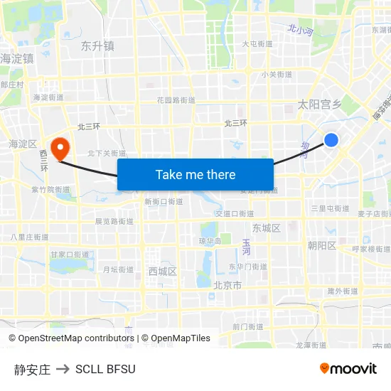 Jing'anzhuang to SCLL BFSU map