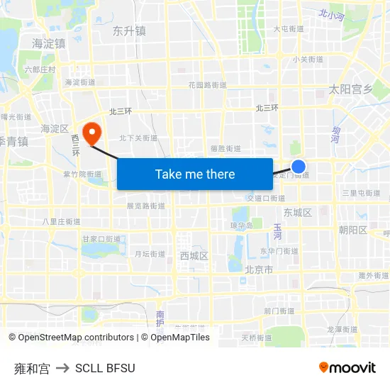 Yonghegong to SCLL BFSU map