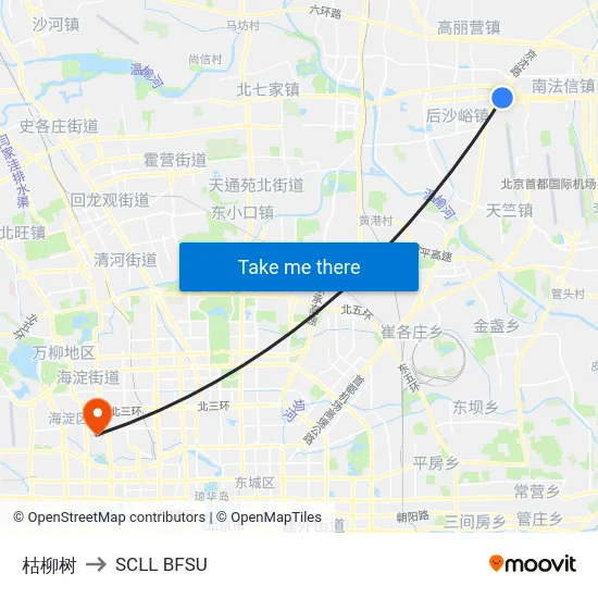 枯柳树 to SCLL BFSU map