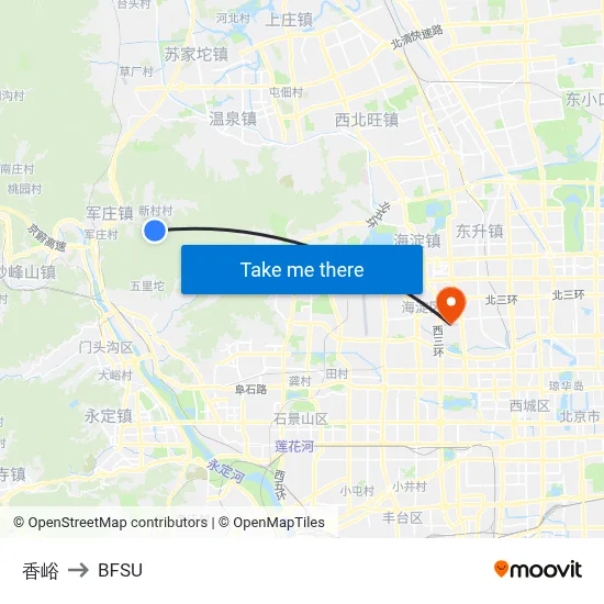 Xiangyu to BFSU map