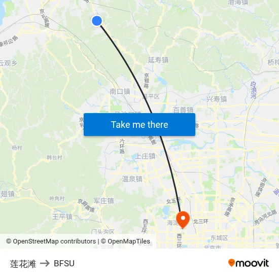 Lotus Beach to BFSU map