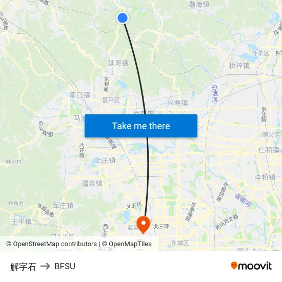 Jiezi Stone to BFSU map