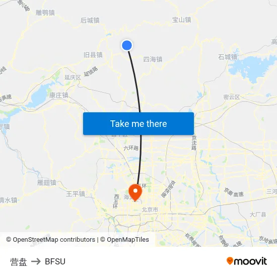 Yingpan to BFSU map
