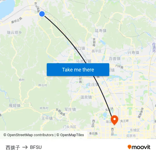 Xi Bozi to BFSU map