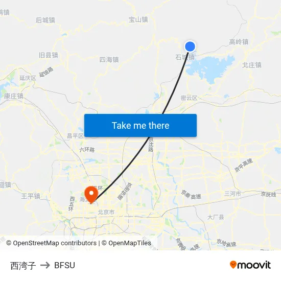 Xi Wanzi to BFSU map