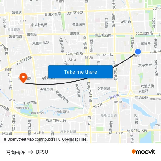 Madian Bridge East to BFSU map