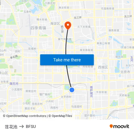 Lotus Pool to BFSU map