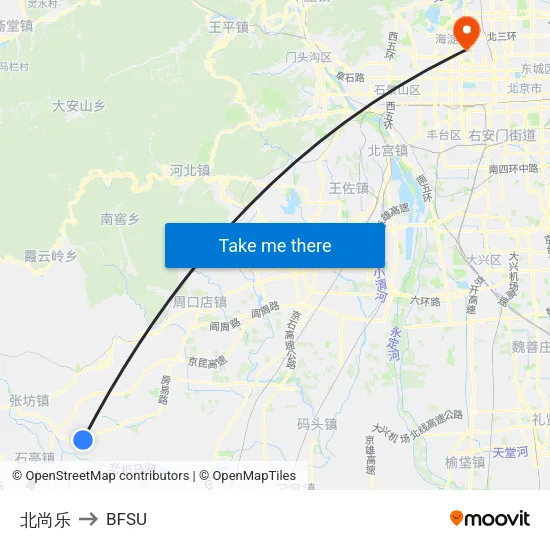 Bei Shangle to BFSU map