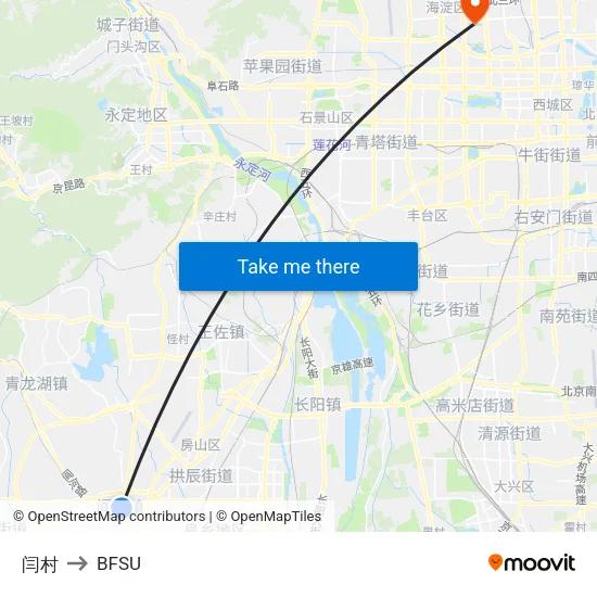闫村 to BFSU map