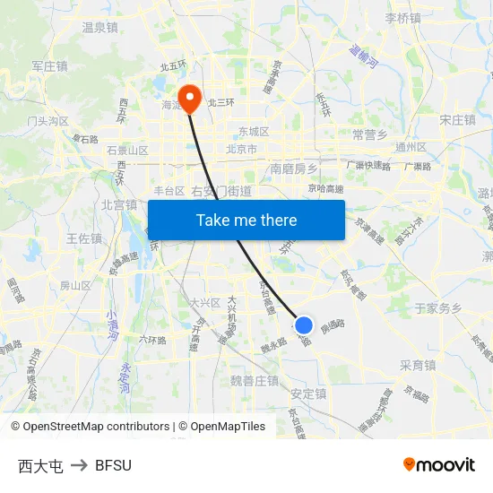 West Datun to BFSU map