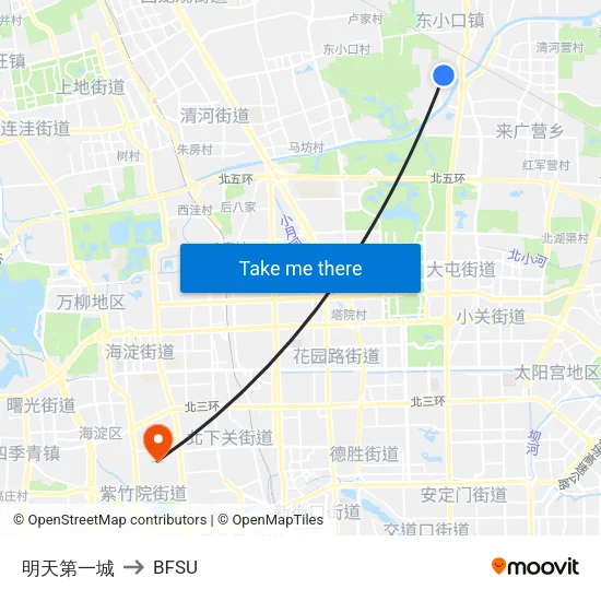 Tomorrow First City to BFSU map