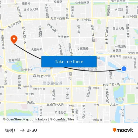 Bell Foundry to BFSU map