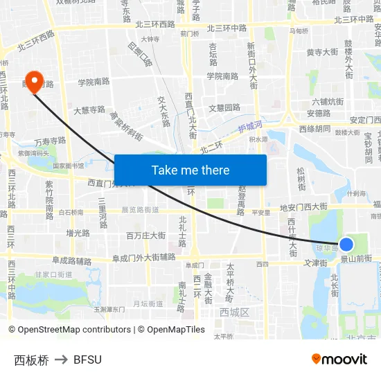 West Bridge to BFSU map
