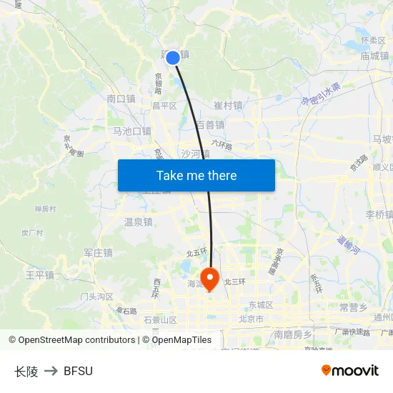 Changling to BFSU map