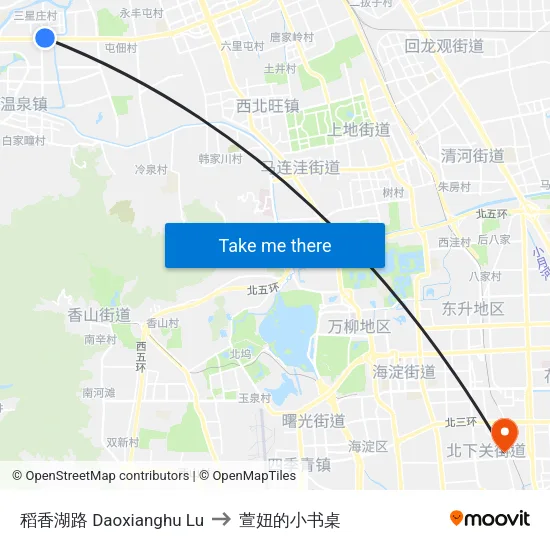 稻香湖路 Daoxianghu Lu to 萱妞的小书桌 map