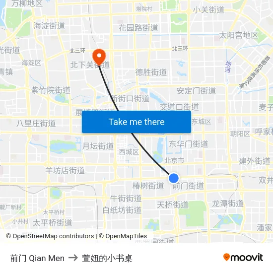 前门 Qian Men to 萱妞的小书桌 map