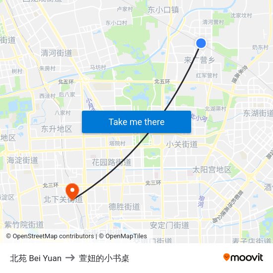 北苑 Bei Yuan to 萱妞的小书桌 map