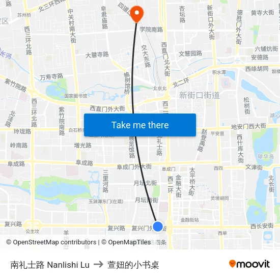 南礼士路 Nanlishi Lu to 萱妞的小书桌 map