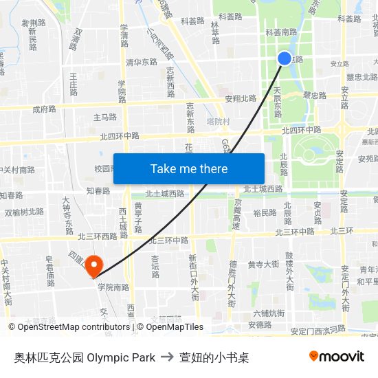 奥林匹克公园 Olympic Park to 萱妞的小书桌 map