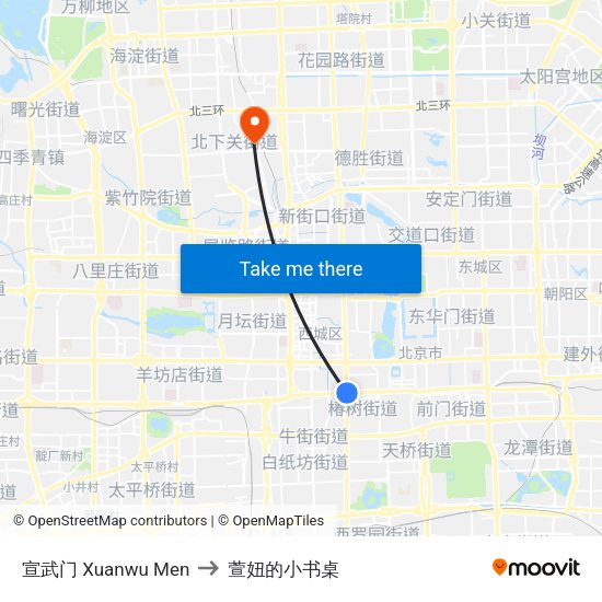 宣武门 Xuanwu Men to 萱妞的小书桌 map