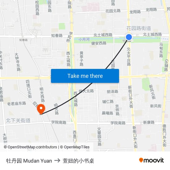 牡丹园 Mudan Yuan to 萱妞的小书桌 map