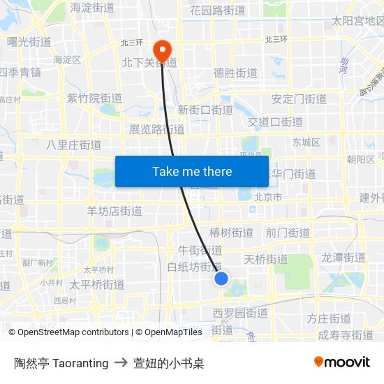 陶然亭 Taoranting to 萱妞的小书桌 map