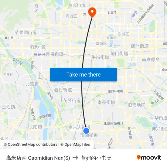 高米店南 Gaomidian Nan(S) to 萱妞的小书桌 map