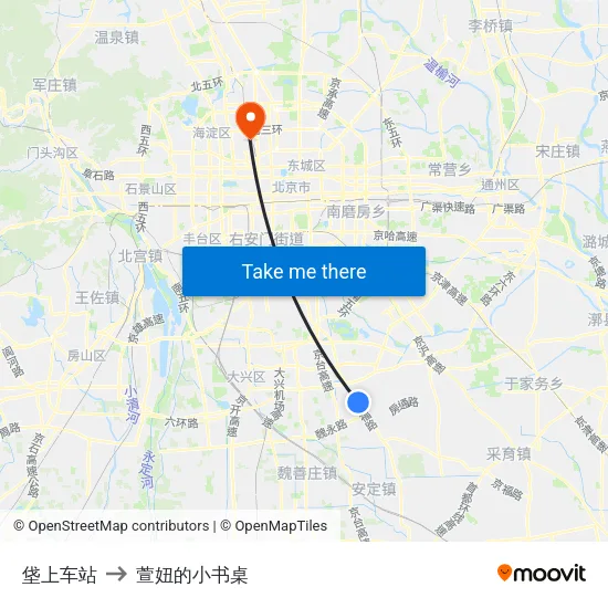 垡上车站 to 萱妞的小书桌 map