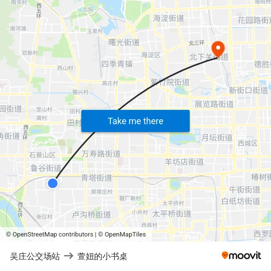吴庄公交场站 to 萱妞的小书桌 map