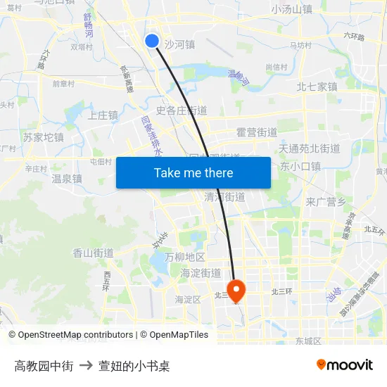 高教园中街 to 萱妞的小书桌 map