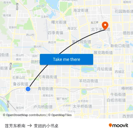 莲芳东桥南 to 萱妞的小书桌 map