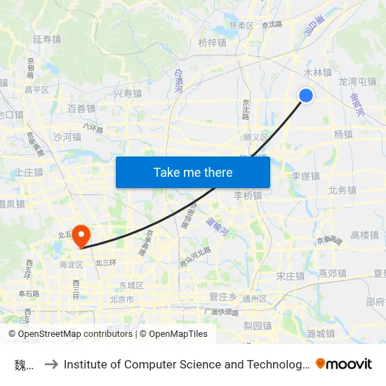 Weijia Store to Institute of Computer Science and Technology of Peking University map