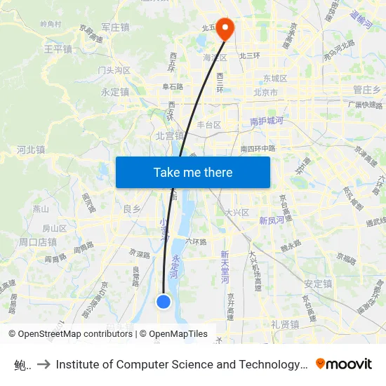 Baozhuang to Institute of Computer Science and Technology of Peking University map