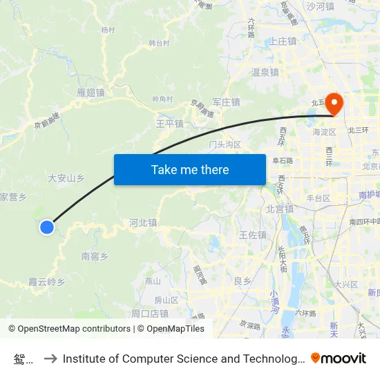 Yuan Yang Water to Institute of Computer Science and Technology of Peking University map