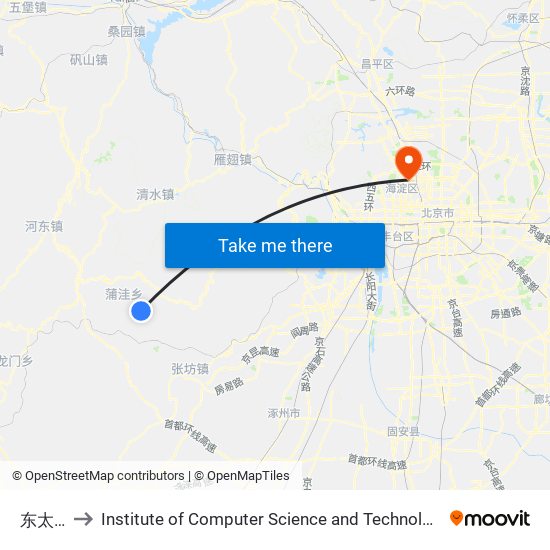 东太平南 to Institute of Computer Science and Technology of Peking University map