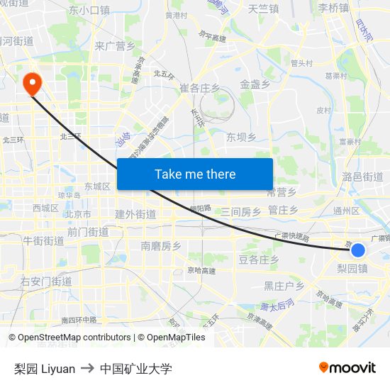 梨园 Liyuan to 中国矿业大学 map