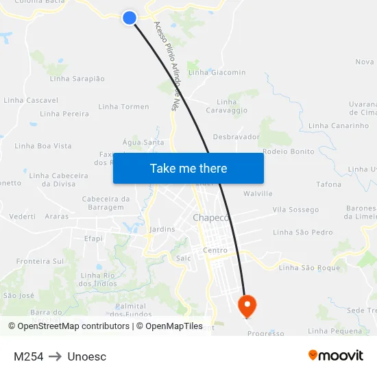 M254 to Unoesc map
