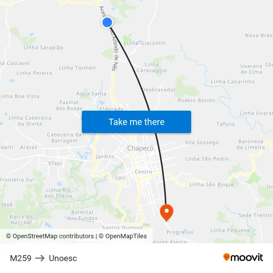 M259 to Unoesc map