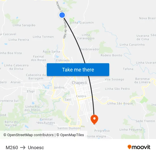 M260 to Unoesc map