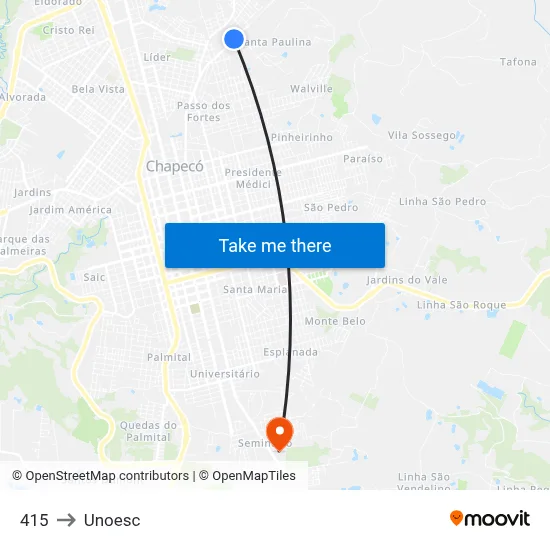 415 to Unoesc map