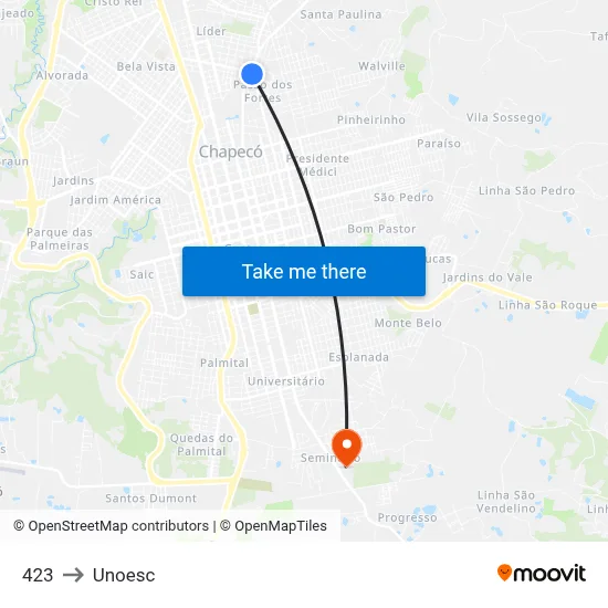 423 to Unoesc map
