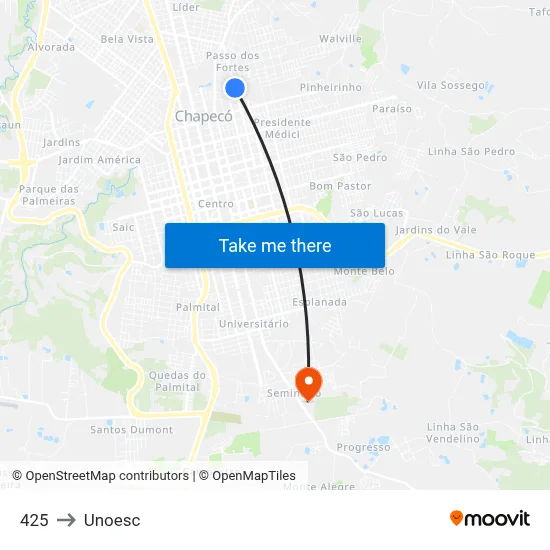 425 to Unoesc map