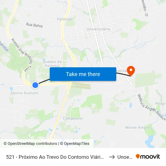 521 - Próximo Ao Trevo Do Contorno Viário B/C to Unoesc map