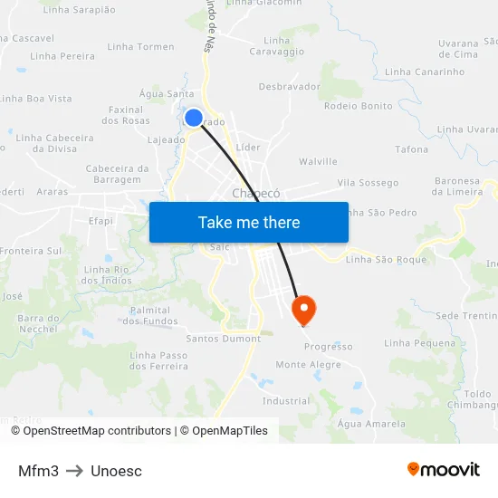 Mfm3 to Unoesc map